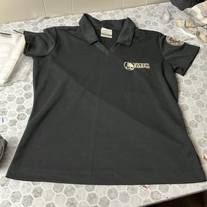 Nike Golf Medium Short Sleeve Black Collared Polo Lees Summit Parks and Rec